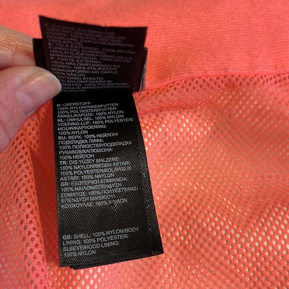 The North Face HyVent windbreaker/shell jacket, light grey/coral pink, Women's L - Picture 15 of 16